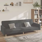 Dvosjed na razvlacenje od tkanine svjetlosivi