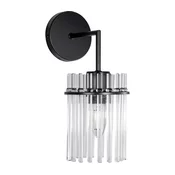 Zidna lampa 1xE27/60W/230V crna/prozirna
