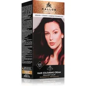 Kallos Glow Lasting Cream Colour permanentna barva za lase odtenek Aubergine Red 60 ml