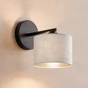 EMIBIG LIGHTING Stenna svetilka Jari s tkaninskim senčnikom, belo-zlata - Dnevna soba/jedilnica - bel, zlato, črno - Tkanine/tekstil