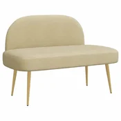 Vidaxl Oblazinjena klop z naslonom Svetlo siva 110 x 60 x 76 cm