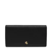 Velika ženska denarnica Lauren Ralph Lauren Slim Wallet Wlt Med 432802917009 Black