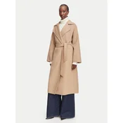 Weekend Max Mara Volneni plašč Operoso 2625016011 Svetlo rjava Regular Fit