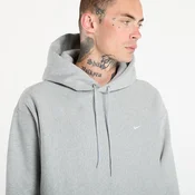 Mikina Nike Solo Swoosh Mens Pullover Hoodie Dk Grey Heather/ Lt Smoke Grey/ White XS