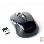 Gembird MUSW-6B-01, Wireless optical mouse, 800-1600dpi, USB Nano-receiver, black