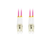 LANBERG optički patch kabel MM LC/UPC-LC/UPC duplex 5m LSZH OM4 50/125 promjer 3mm, boja magenta