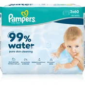 Pampers vlažilni robčki 99 % water 3x60 kos