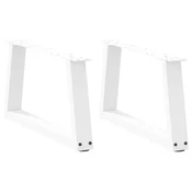 Noge za klub stolic V-oblika 2 kom Bijele 50 x (30-31,3) cm Celik