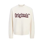 JACK & JONES Pulover JORMONTREAL čokolada/volneno bela