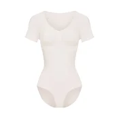 cfab Oblikovanje postave T-Shirt Bodysuit Sculpting Shapewear mit Slip pesek