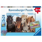 RAVENSBURGER sestavljanka 2x24 delna Konji 05148