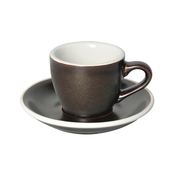 Loveramics Egg - Espresso 80 ml Cup and Saucer - Gunpowder