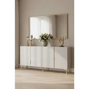 Hanah Home komoda Poli 150, 150 cm, bela / zlatna