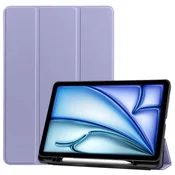 GS Ovitek za iPad Air 13 M4 2026/M3 2025/M2 2024, Smartcase z držalom za pisalo, vijoličen