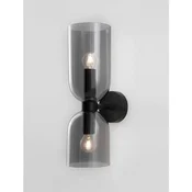PALMER ZIDNA LAMPA E14 /IP20/CRNA & SMOKY NL9241110
