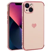 GS Ovitek za Apple iPhone 13, elektro srce, roza zlata barva