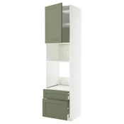 METOD/MAXIMERA Visoka omara za vgrad gspd aparate, bela/Axstad sivo zelena, 60x60x240 cm