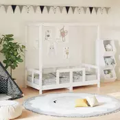 Vidaxl vidaXL Otroški posteljni okvir bel 70x140 cm borov les