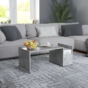 Stolic za kavu siva boja betona 90x45x35 cm konstruirano drvo