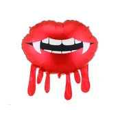 PartyDeco Foliasti balon - Krvaveče ustnice 92 x 60 cm