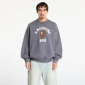 Mikina A BATHING APE Garment Dye College Relaxed Fit Crewneck Sweatshirt Cha M