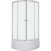 Sanotechnik Polkrožna tuš kabina z visoko kadjo DB3510C 90 cm x 90 cm x 195 cm