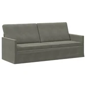 vidaXL 3-sedna sofa Svetlo siva 190 x 81 x 82 cm Žametna tkanina