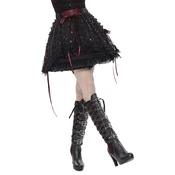 Žensko krilo A-kroja DEVIL FASHION - Nights Shimmer - črna/vinska - SKT25901