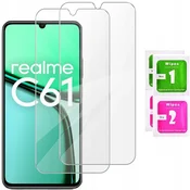 shumee 2x kaljeno steklo za Realme C61 - 2.5D, 9H zaščitno steklo za zaslon