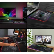 Podloga za igralno miško RGB 35X25cm črna XXL