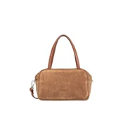 LANCASTER Paris Ročna torbica Lancaster Sac a main Zippé M Suede IT Camel rjava