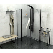 Črn pravokotni zaslon Zoom Line, 1300 x 900 mm L/D različica - Enokrilna - Pravokotna - Antidrop