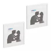 Northix Komplet okvirjev za slike 38,5 x 38,5 cm s paspartujem 2 kosa