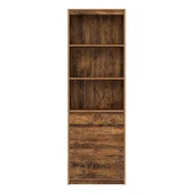 Songmics Knjigarna z nastavljivimi policami 30x57x180 cm rjava