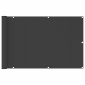 Balkonski zastor antracit 90 x 300 cm HDPE