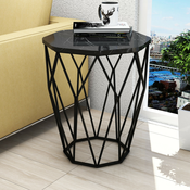 Hanah home Klub sto Sofya 46x57x46cm Crni