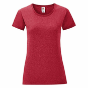 Iconic red Fruit of the Loom Womens T-shirt