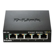 D-Link DGS-105 Neupravljano L2 Gigabit Ethernet (10/100/1000) Crno