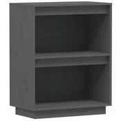 Vidaxl Konzolna omarica siva 60x34x75 cm trdna borovina