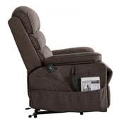 VEVOR Električni naslanjač z dvema motorjema dimenzije 89x98x104 cm rjave barve