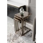 Hanah Home Mira set stolica (umetnuti), antik/bronzana (3 kom)