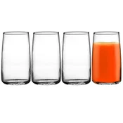 KADAX 4x kozarci za pijačo 480ml komplet velikih kozarcev z žlebičastim vzorcem, (5000351692)