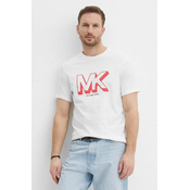 Pamucna majica Michael Kors za muškarce, boja: bijela, s tiskom
