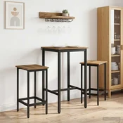 vidaXL Barska miza 52 x 52 x 90 cm Inženirski les Artisan hrast