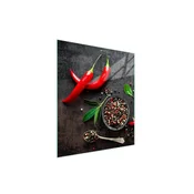 shumee Steklena deska za rezanje 45x52 Chili
