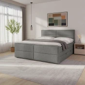 Livetastic BOXSPRING POSTELJA 180 cm  x 200 cm , kovina, umetna masa, tekstil, karton, leseni material srebrne barve