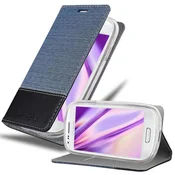 Cadorabo CADORABO Ohišje, združljiv s Samsungom v temno modri barvi - zaščitni pokrov z magnetnim zapiranjem, stoječo funkcijo in režo za kartico, (20567273)