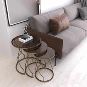 Hanah Home Rüya set stolica (umetnuti), antik/bronzana (3 kom)