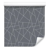 Tapeta z geometrijskim vzorcem, siva, sivo ozadje 50x1000 cm