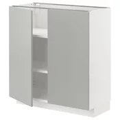 METOD Podni element s policama/2 vrata, bela/Havstorp svetlosiva, 80x37 cm